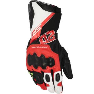 Gants de moto Alpinestars SP-3 FQ20, collection noir-rouge fluo-blanc