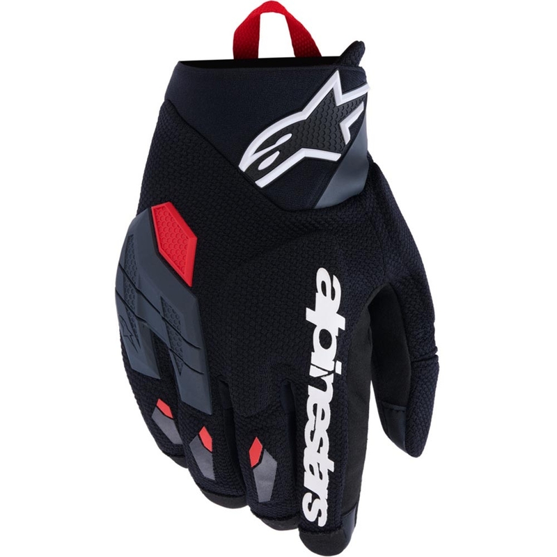 Gants de moto Alpinestars Durack gris foncé-rouge