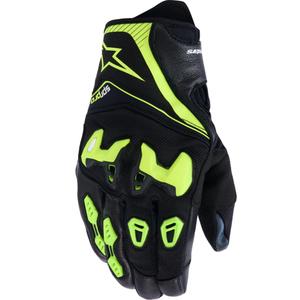 Gants de moto Alpinestars SP-R PRO noir et jaune fluo
