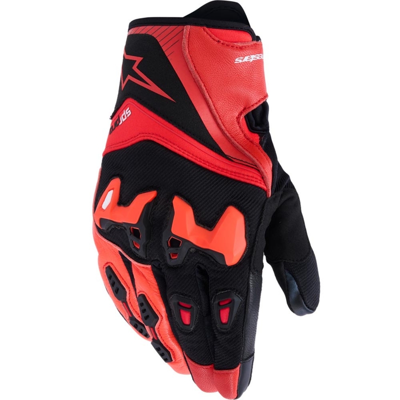 Gants de moto Alpinestars SP-R PRO rouge fluo rouge-noir