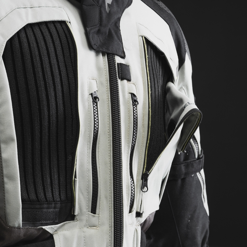 Veste de moto Rebelhorn Patrol gris-noir-jaune fluo