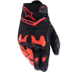 Gants de moto Alpinestars SP-R TECH noir et rouge fluo