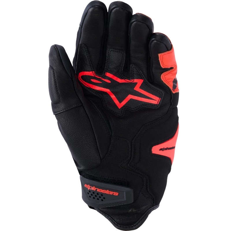 Gants de moto Alpinestars SP-R TECH noir et rouge fluo