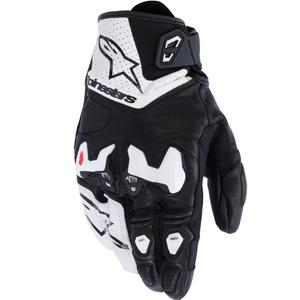 Gants de moto Alpinestars SP-R TECH blancs et noirs