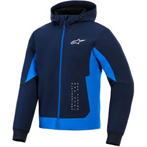 Sweat à capuche Alpinestars Radium Tech, bleu foncé, pour motards.