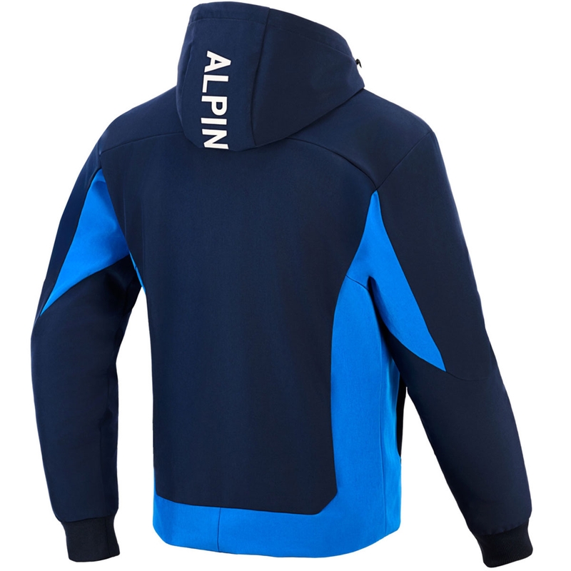 Sweat à capuche Alpinestars Radium Tech, bleu foncé, pour motards.