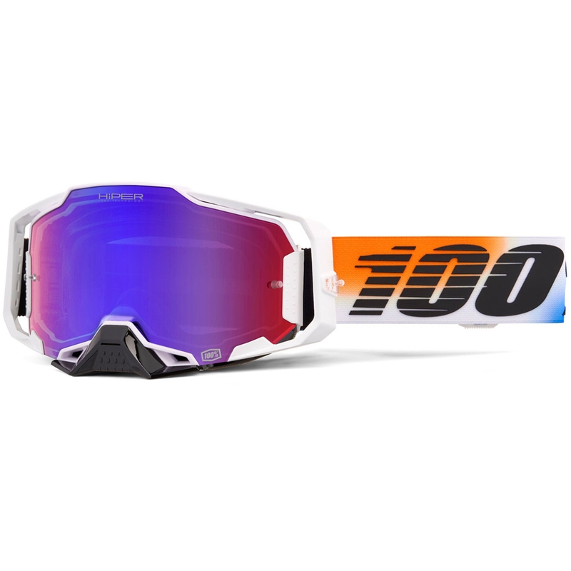 Lunettes de motocross 100% ARMEGA HIPER UNITED avec écran rouge-bleu HIPER