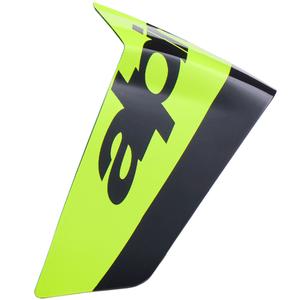 Spoiler aérodynamique pour casques de moto Alpinestars Supertech R10 Arius, profil racing jaune fluo et noir