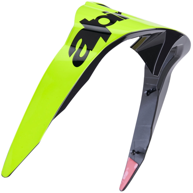 Aileron aérodynamique pour casques de moto Alpinestars Supertech R10 Arius, profil standard, jaune fluo et noir