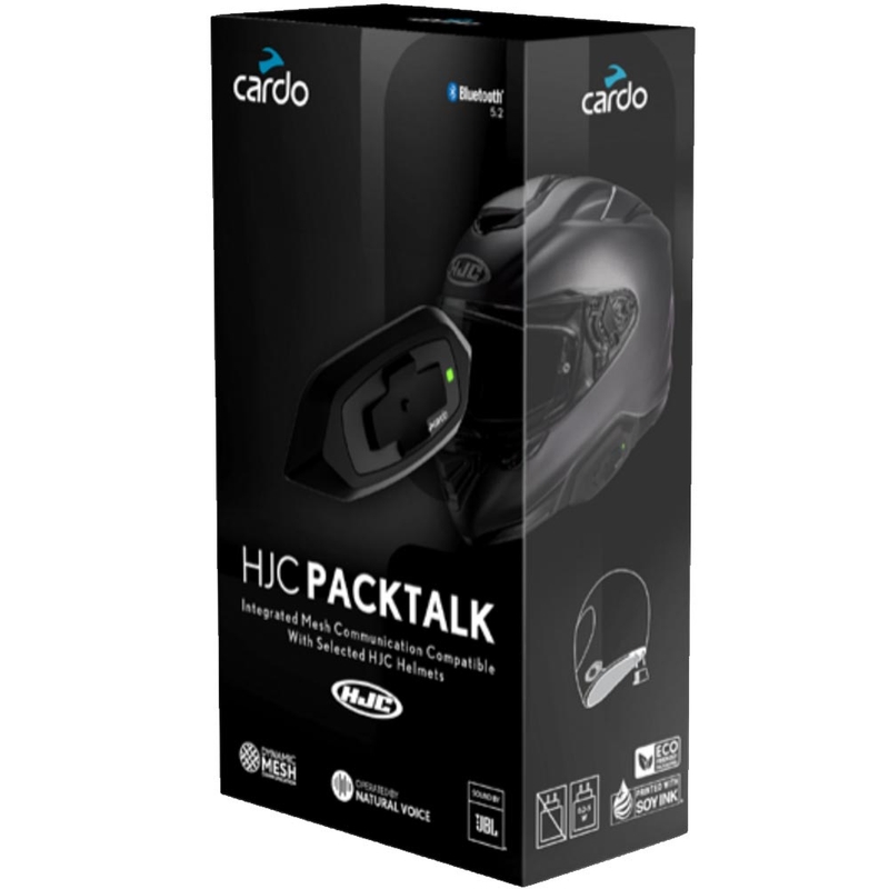 Interphone moto Cardo HJC Packtalk noir
