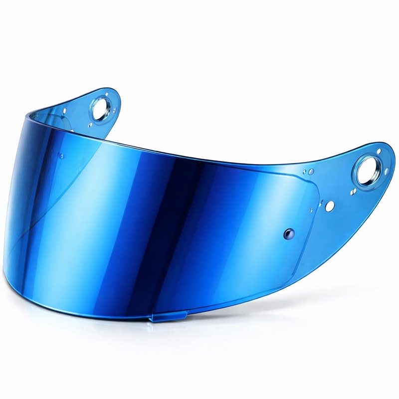 Visière pour casques de moto Cassida Orbit avec préparation Pinlock REVO miroir bleu