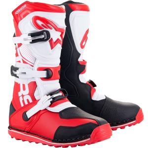 Bottes de moto Alpinestars Tech Trial blanc-rouge-noir