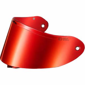 Visière pour casque de moto ZED XD1, pré-équipée pour film FogCity, rouge miroir