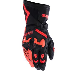 Gants de moto Alpinestars SP-9 noir et rouge fluo