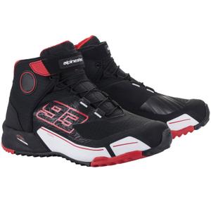 Bottes de moto Alpinestars CR-X Drystar MM93, collection noir-rouge-blanc
