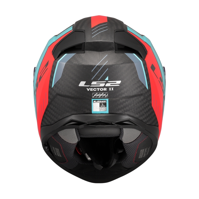 Casque intégral de moto LS2 FF811 Vector II C Grid rouge-turquoise - II. qualité