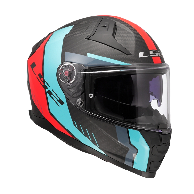 Casque intégral de moto LS2 FF811 Vector II C Grid rouge-turquoise - II. qualité