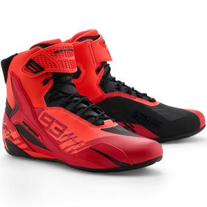 Bottes de moto Alpinestars Faster-4 MM93, collection fluo, rouge-rouge-noir