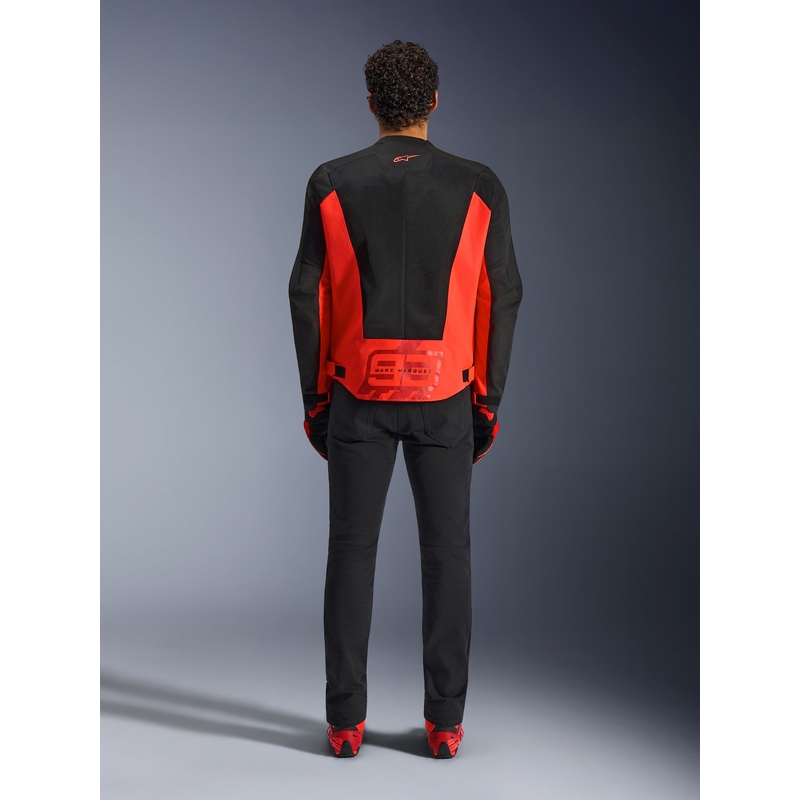 Blouson de moto Alpinestars C-1 AIR MM93, collection fluo, rouge-rouge-noir