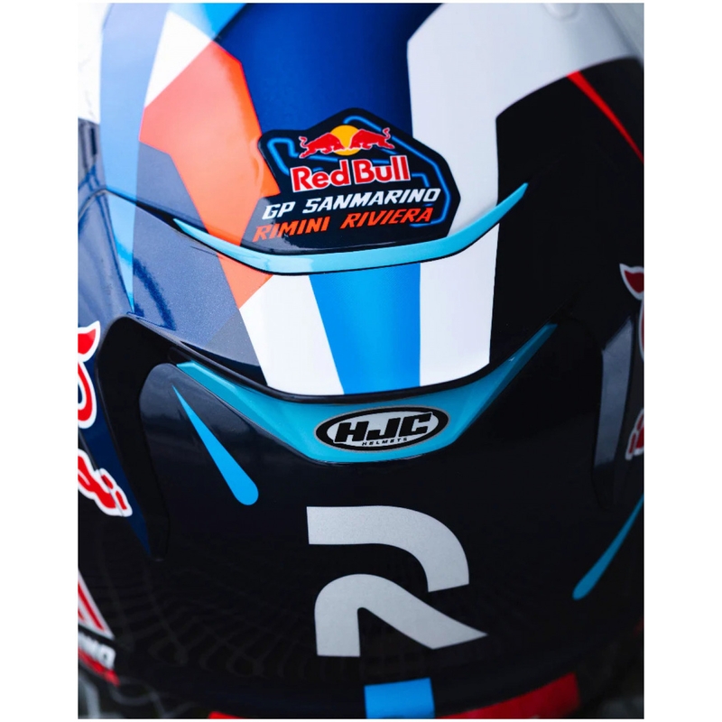 Casque intégral de moto HJC RPHA 12 Red Bull Misano GP 2 MC21 bleu-blanc-rouge
