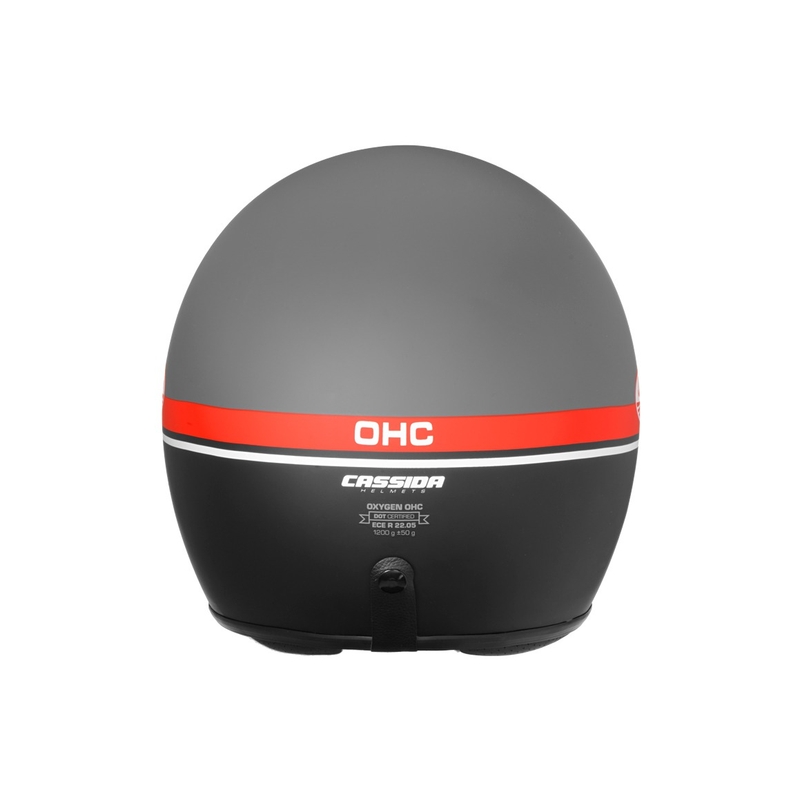 Casque de moto ouvert Cassida Oxygen Jawa OHC gris-rouge-noir-blanc - II. qualité