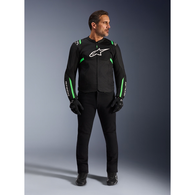 Blouson de moto Alpinestars T-SPS Air V2 noir-vert fluo