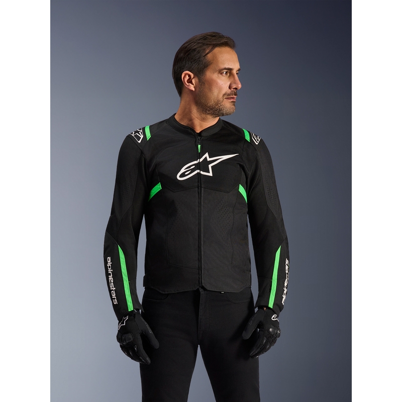 Blouson de moto Alpinestars T-SPS Air V2 noir-vert fluo