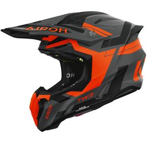 Casque de motocross Airoh Twist 3 Dynasty orange fluo mat - II. qualité
