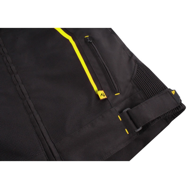 Veste de moto Street Racer Flex Air noir-jaune fluo - II. qualité