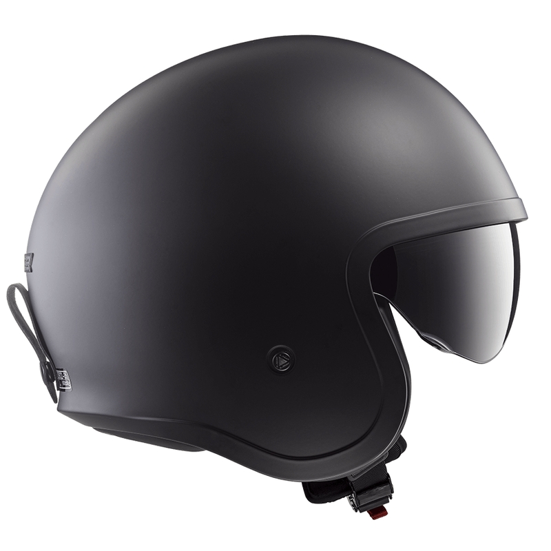 Casque de moto jet LS2 OF599 Spitfire II Noir mat uni - II. qualité