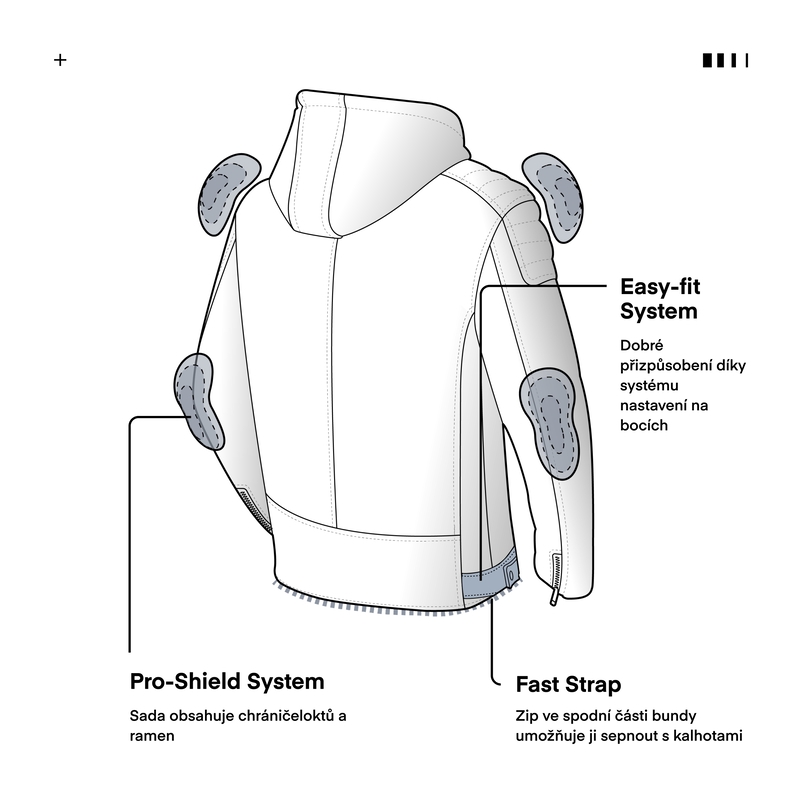 Blouson de moto Rebelhorn Impala noir - 2ème qualité - II. qualité