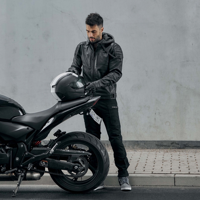 Blouson de moto Rebelhorn Impala noir - 2ème qualité - II. qualité