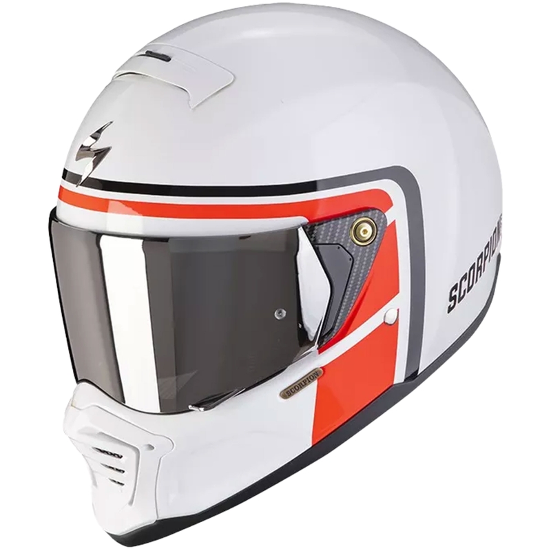 Casque de moto Scorpion EXO-HX1 NOSTALGIA blanc-rouge-noir - II. qualité