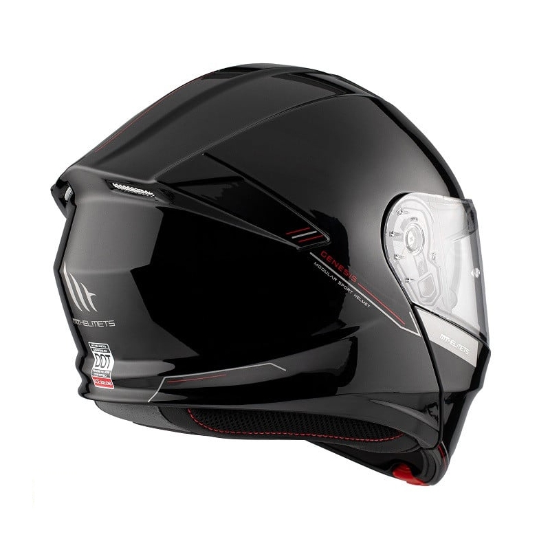 Casque de moto modulable MT Genesis SV Solid A1 noir brillant 2 - II. qualité