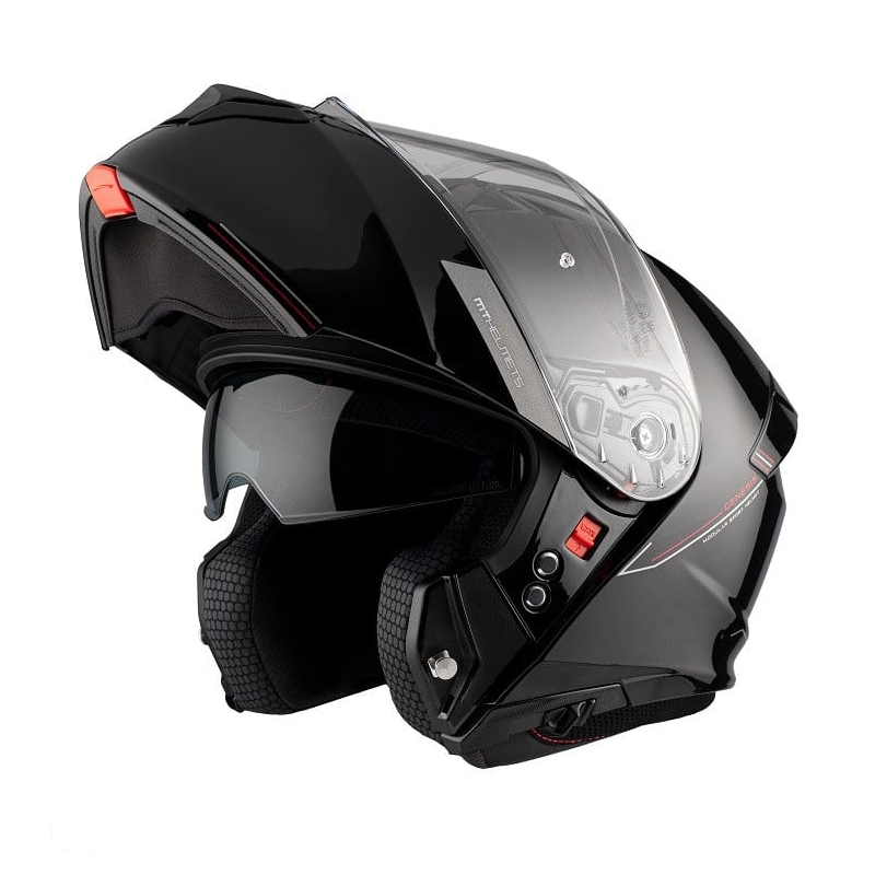 Casque de moto modulable MT Genesis SV Solid A1 noir brillant 2 - II. qualité
