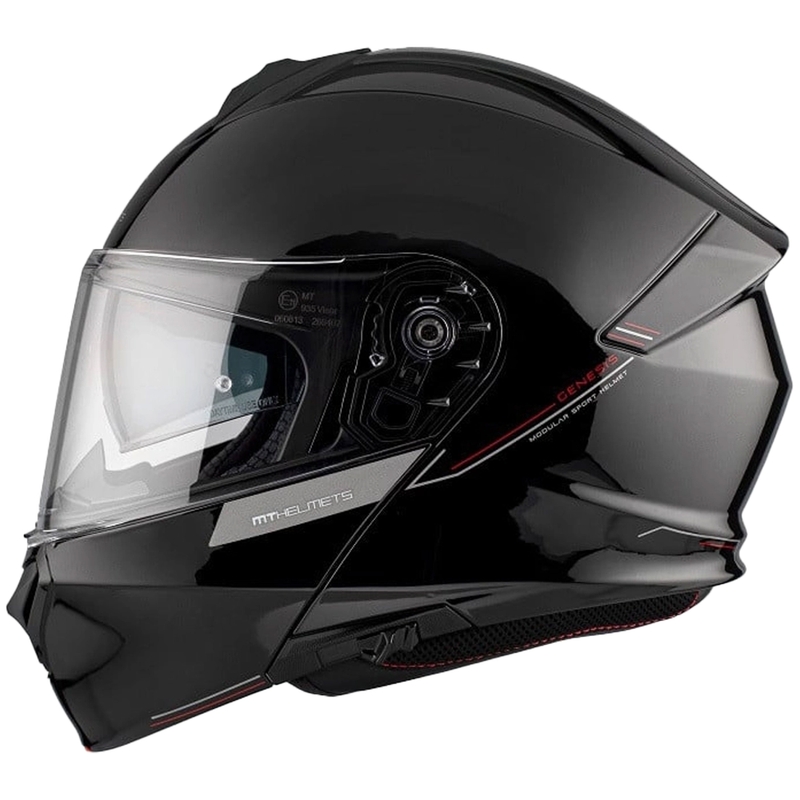 Casque de moto modulable MT Genesis SV Solid A1 noir brillant 2 - II. qualité