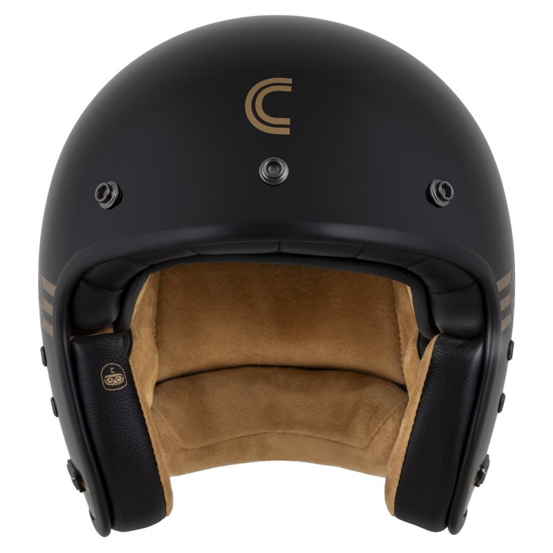Casque ouvert Cassida Eso Jawa Pérák noir perle-or - II. qualité
