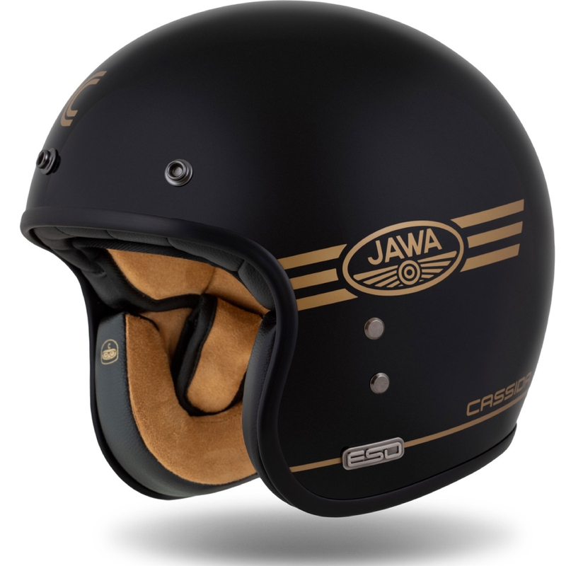 Casque ouvert Cassida Eso Jawa Pérák noir perle-or - II. qualité