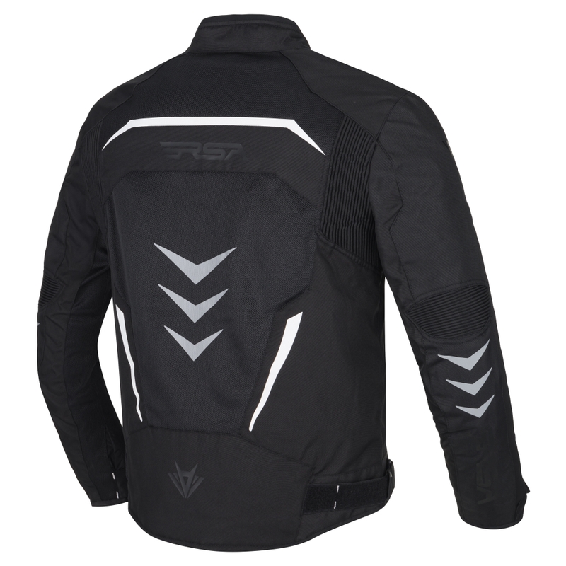 Blouson de moto RSA Runway noir et blanc - 2e qualité - II. qualité
