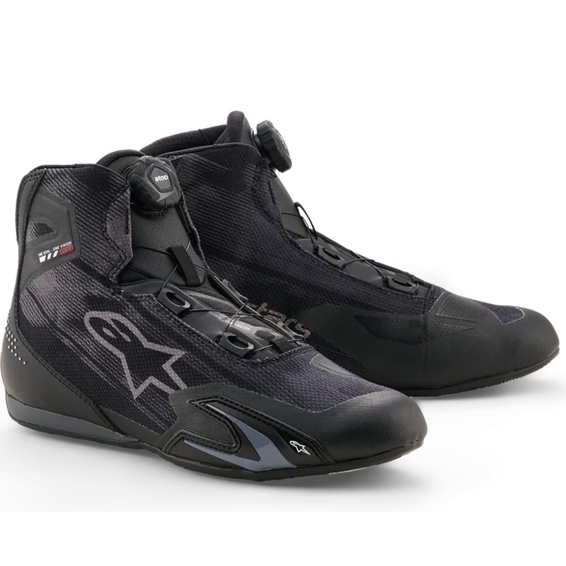 Bottes de moto Alpinestars Celer ventilées, noir-gris foncé