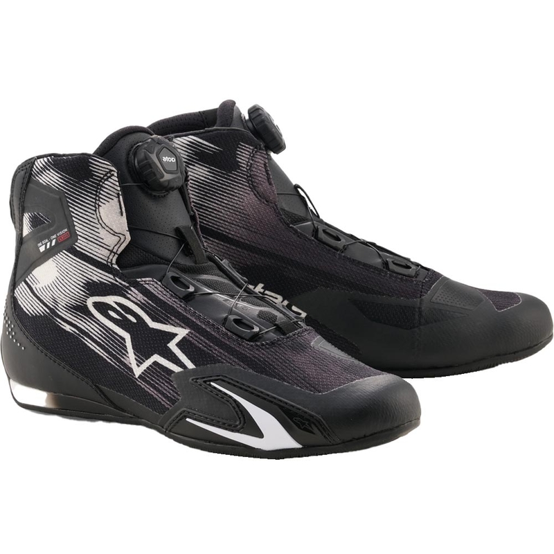 Bottes de moto Alpinestars Celer Vented noires et blanches