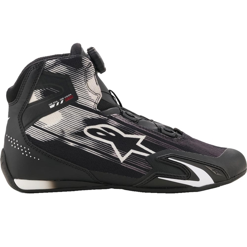 Bottes de moto Alpinestars Celer Vented noires et blanches