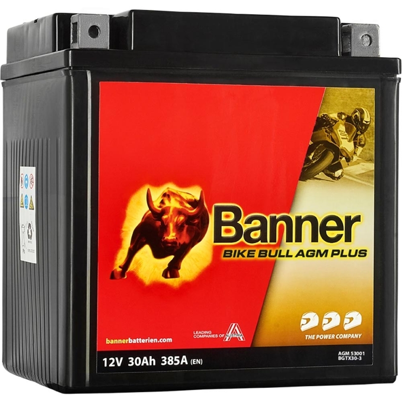 Batterie AGM Banner Bike Bull AGM PLUS AGM PLUS 530 01 / BGTX30-3 - GTX30-3
