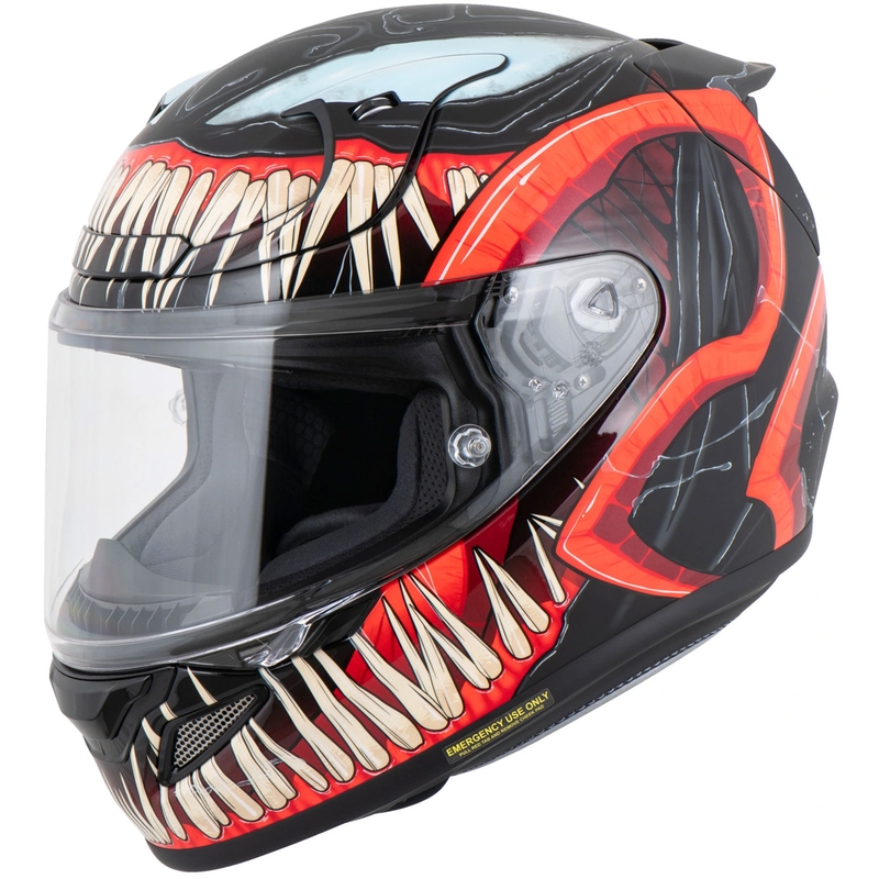 Casque intégral moto HJC RPHA 12 Venom 3 Marvel Noir-Rouge