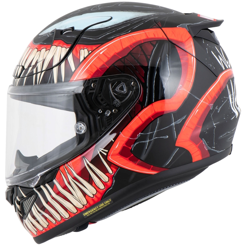 Casque intégral moto HJC RPHA 12 Venom 3 Marvel Noir-Rouge