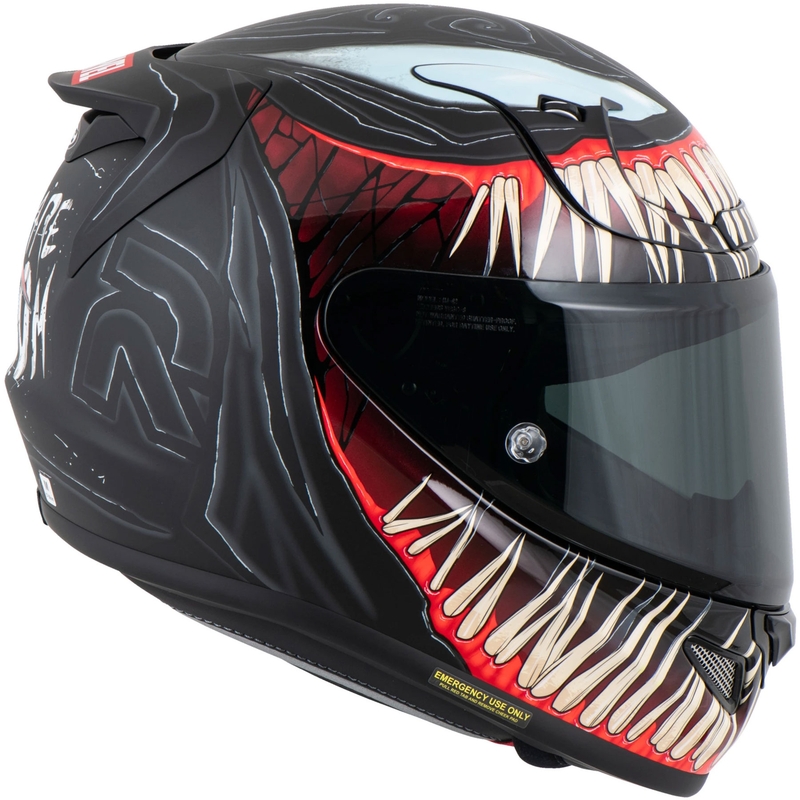 Casque intégral moto HJC RPHA 12 Venom 3 Marvel Noir-Rouge