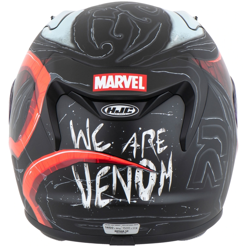 Casque intégral moto HJC RPHA 12 Venom 3 Marvel Noir-Rouge