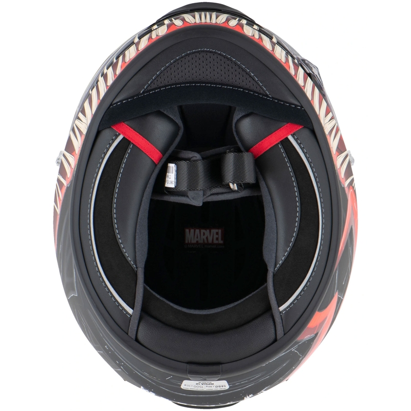 Casque intégral moto HJC RPHA 12 Venom 3 Marvel Noir-Rouge