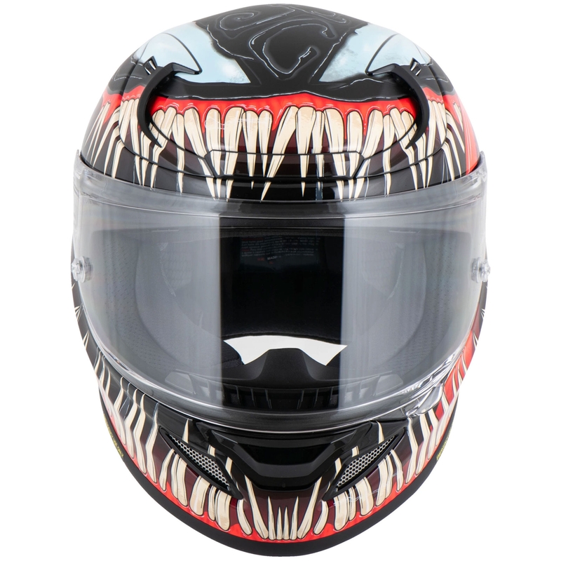 Casque intégral moto HJC RPHA 12 Venom 3 Marvel Noir-Rouge