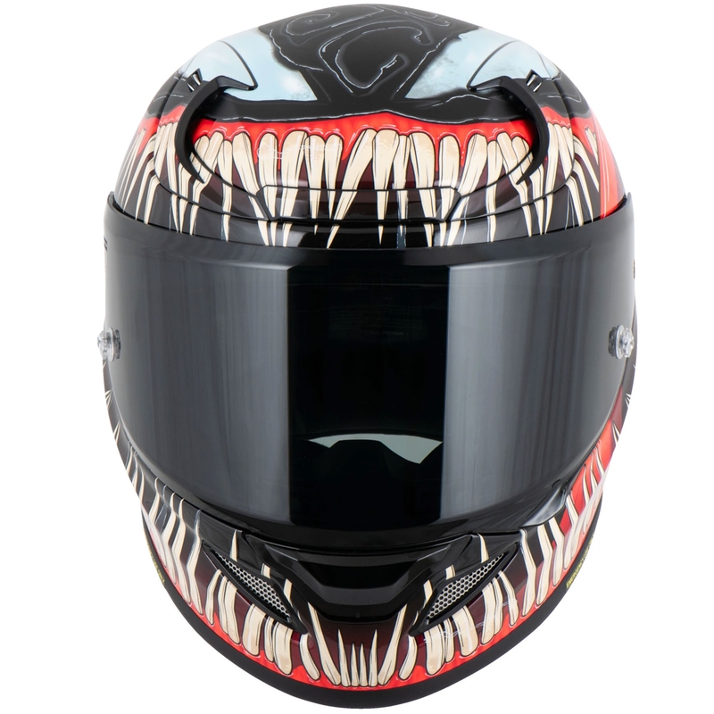 Casque intégral moto HJC RPHA 12 Venom 3 Marvel Noir-Rouge